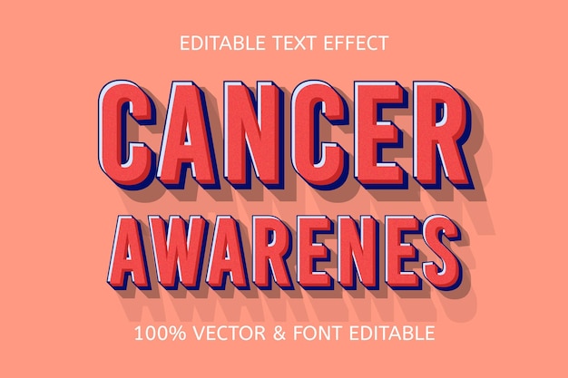 Cancer style retro vintage editable text effect