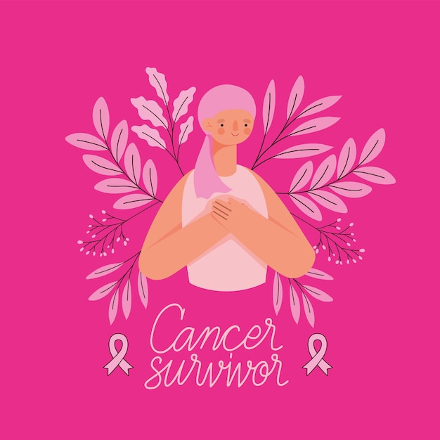 Vector cancer survivor card