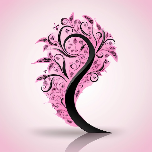 Символ рака розовая лента для волос луки лента рядом со мной пастельная лента голубо-розовая лента