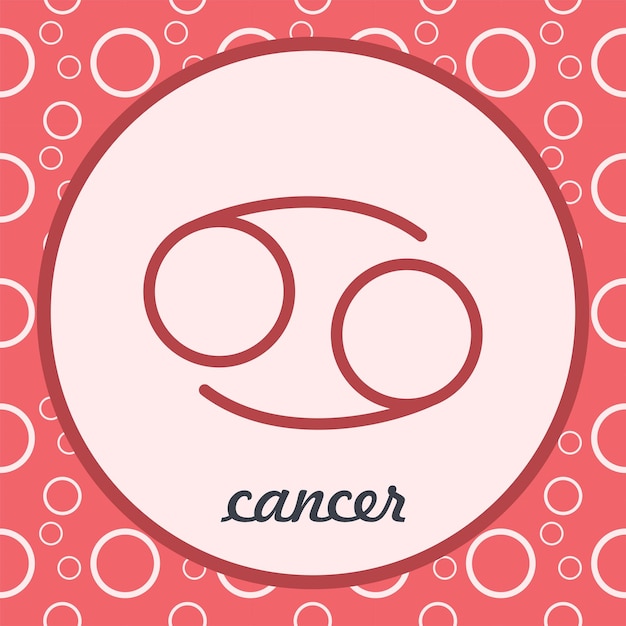 Cancer zodiac sign. astrological symbol.