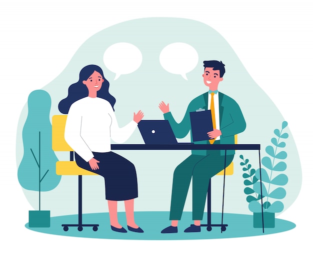 candidate and hr manager having job interview