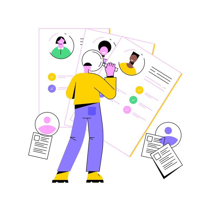 Vector candidates abstract concept vector illustration