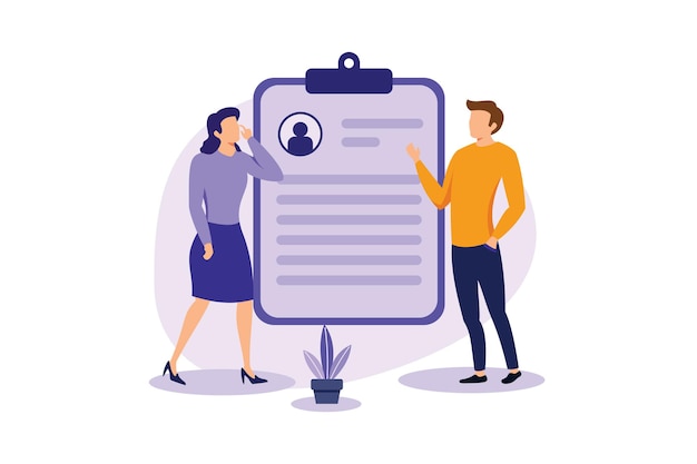 candidates flat modern design illustration