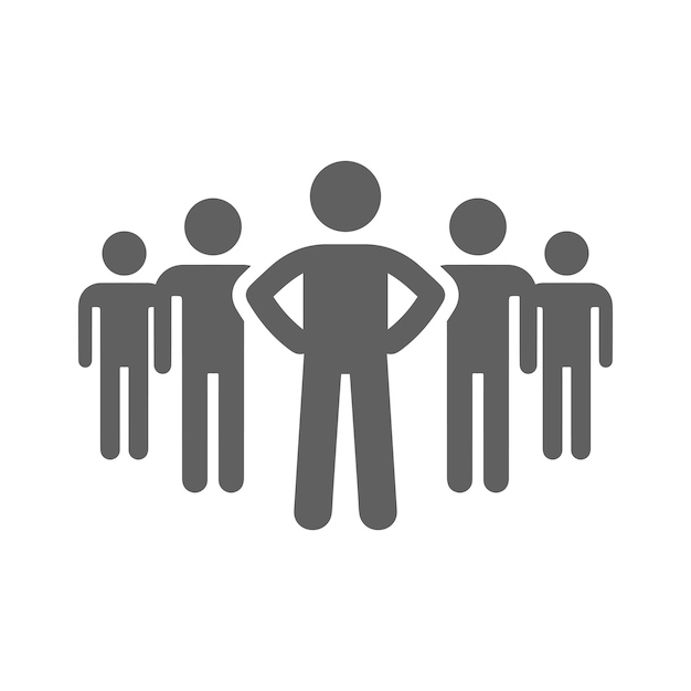 Vector candidates group team icon gray vector graphics