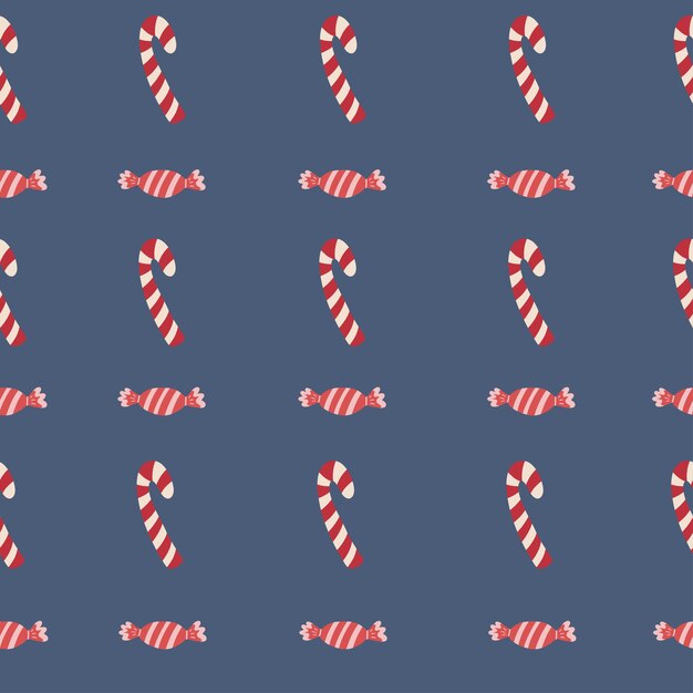 Candies hand drawn seamless pattern