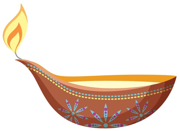 Vector candle in the bowl