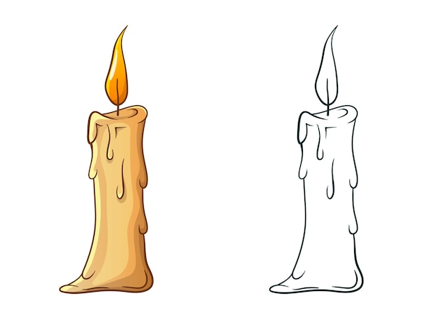 Premium Vector | Candle clipart vector design illustration isolated on  white background
