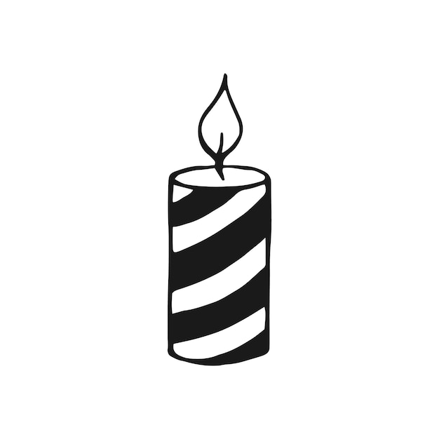 Candle Hand drawn vector illustration