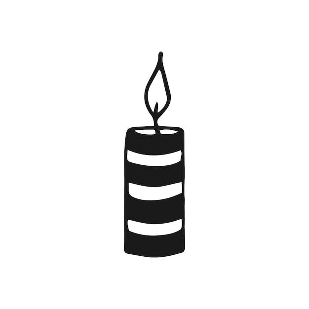 Candle Hand drawn vector illustration