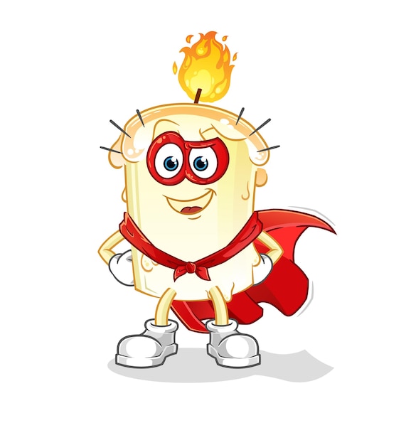 Candle heroes vector. cartoon character