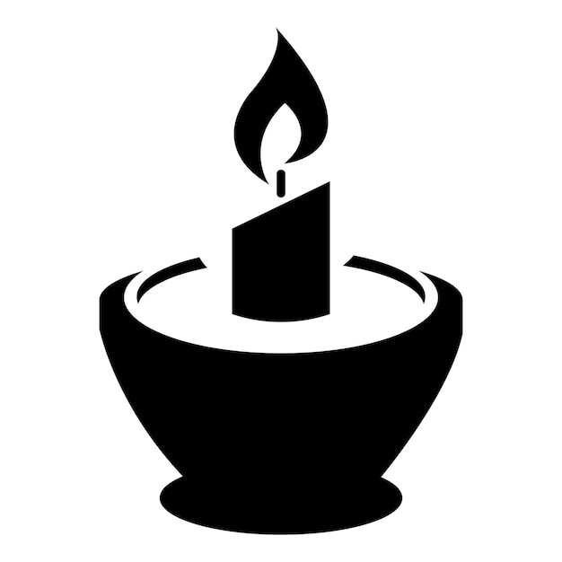 Candle icon logo vector design template