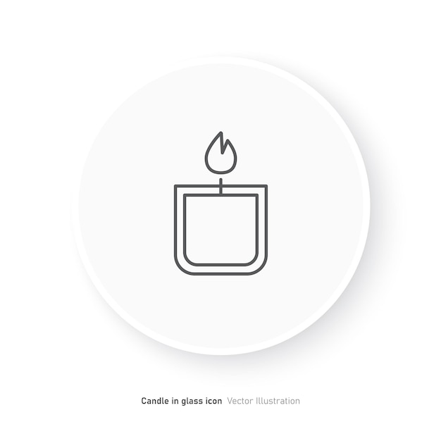 Candle In Glass Icon ontwerp Vector illustratie