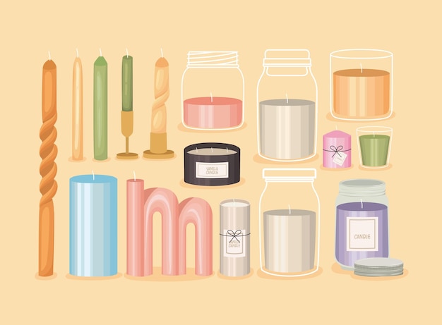 Candle items set