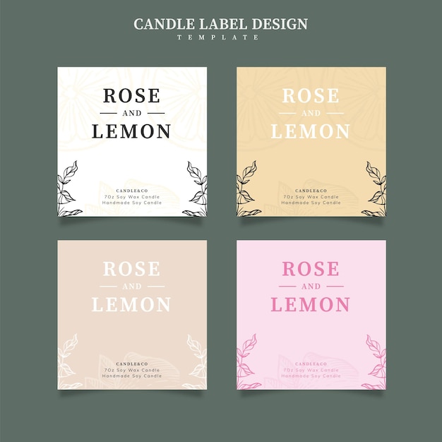 Candle Label Design