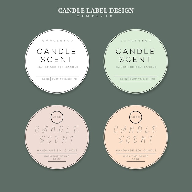 Vector candle label design