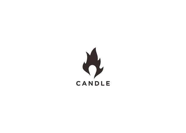 candle logo design vector illustration