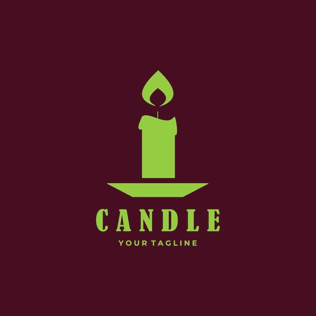 Candle logo icon vector illustration template design