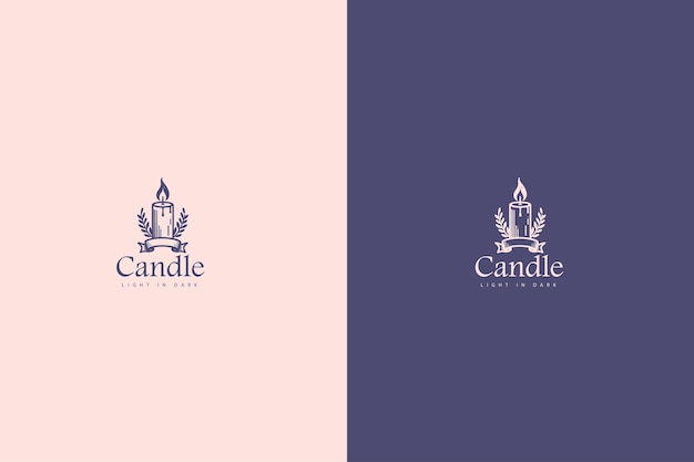 Candle Logo Line Art Vector Illustrations Minimalist Simple Icons for Shop Business Graphic Design