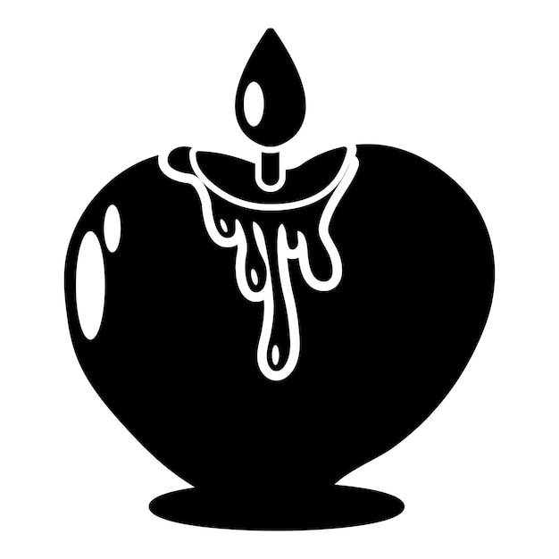 Candle romance icon Simple illustration of candle romance vector icon for web