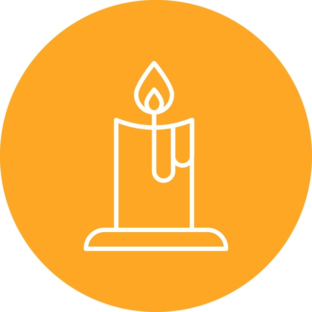 Candle Vector Illustratie Stijl