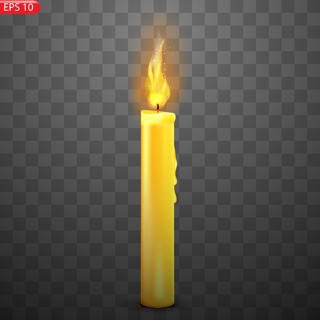 Candle vector isolated Design template