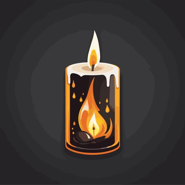 Vector candle vector sticker