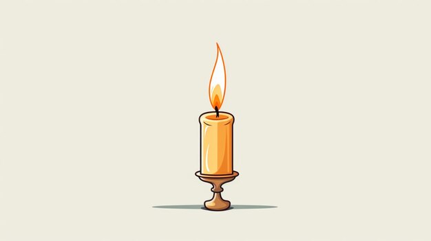 Candle vector on a white background