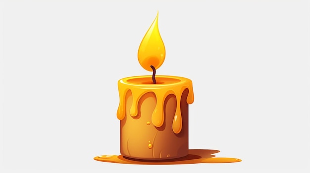 Vector candle vector on a white background