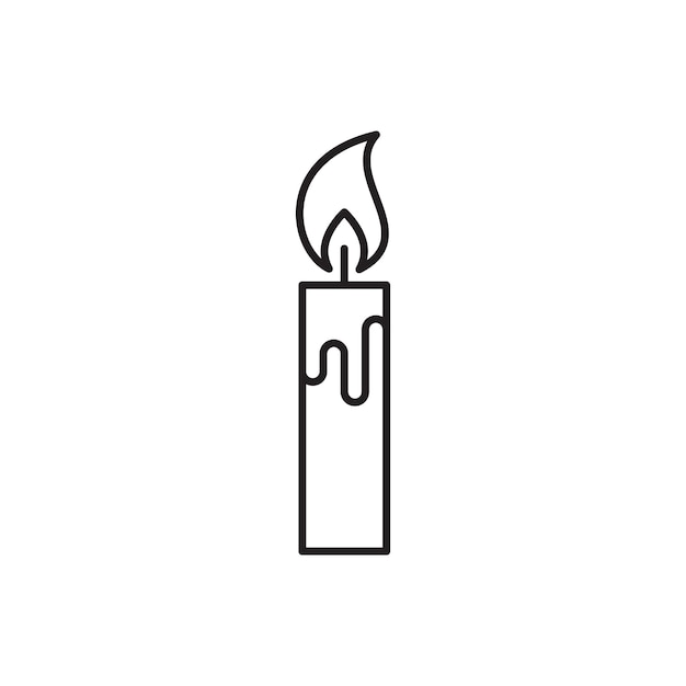 Candlelight icon vector illustration Candl light on isolated background Flame sign concept
