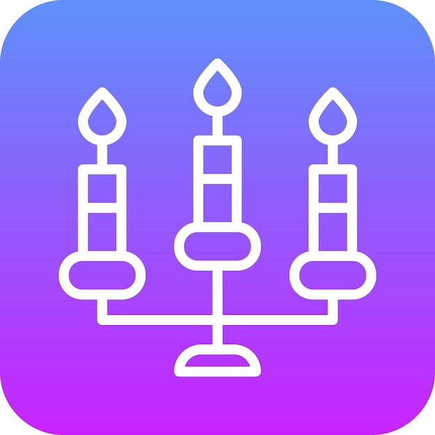Candles vector icon illustration of New Year iconset