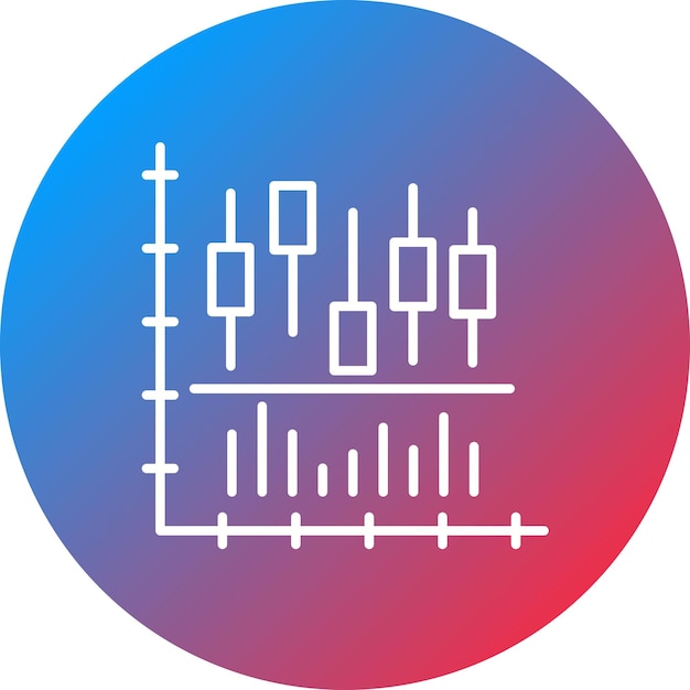 Candlestick chart icon vector image can be used for infographics