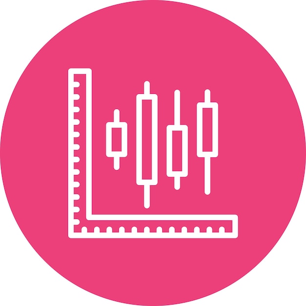 Candlestick Chart vector icon illustration of Infographics iconset