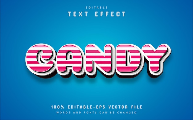 Candy 3d bewerkbaar teksteffect