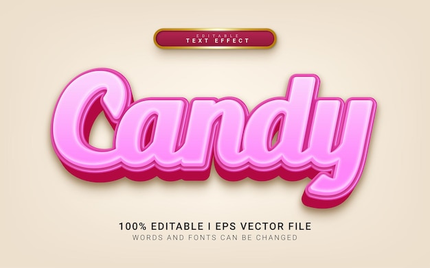 Candy 3d-stijl teksteffect