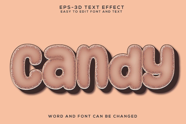 Candy 3d tekst effect