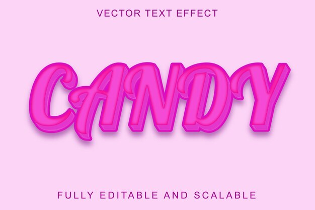 Vector candy 3d tekst effect