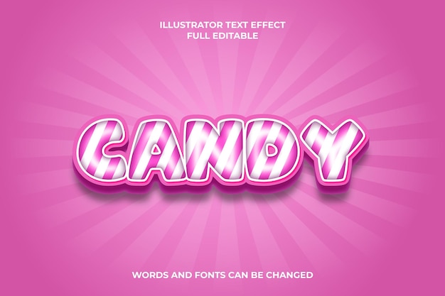 Candy 3d teksteffect