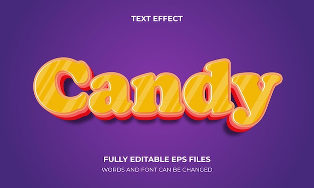 Candy 3D-teksteffectstijlvector