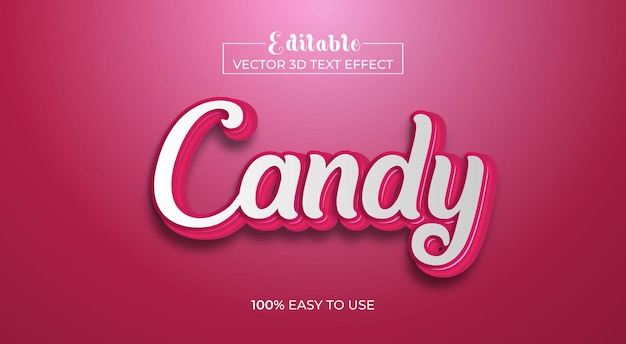 Candy 3d text effect template