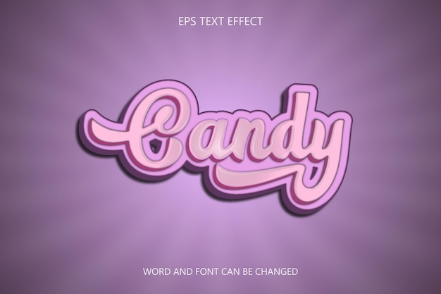 Candy 3d text effect