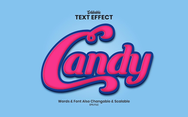 Candy 3d vector text effect