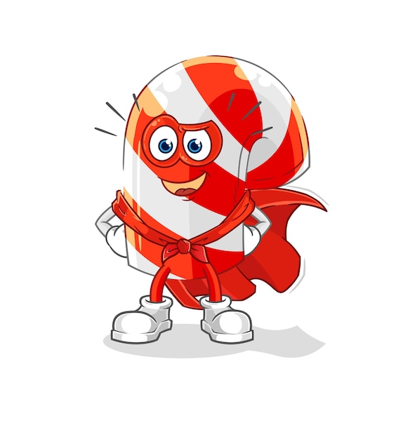 Candy cane heroes vector cartoon character