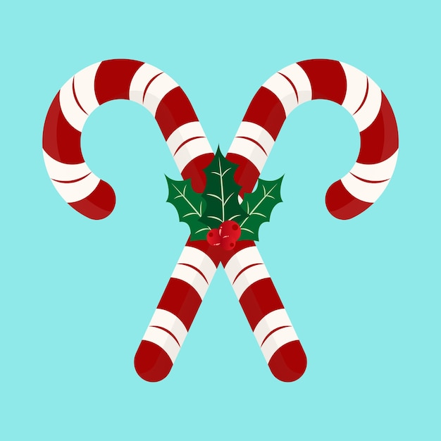 Vector candy cane stocking stuffer vector illustration graphic