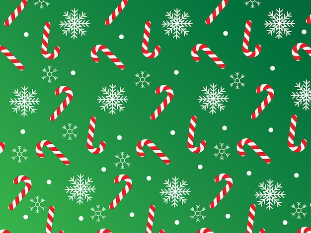 Candy cane with snowflakes christmas background