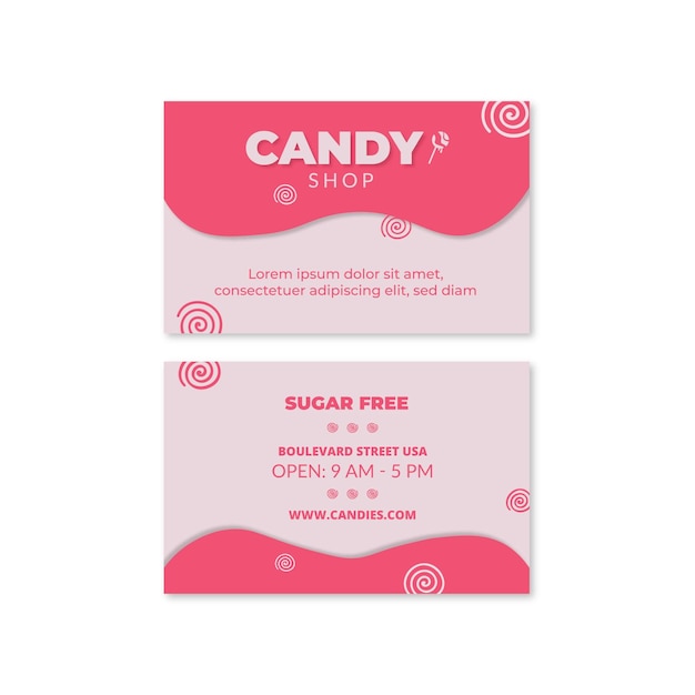 Vector candy double-sided business card