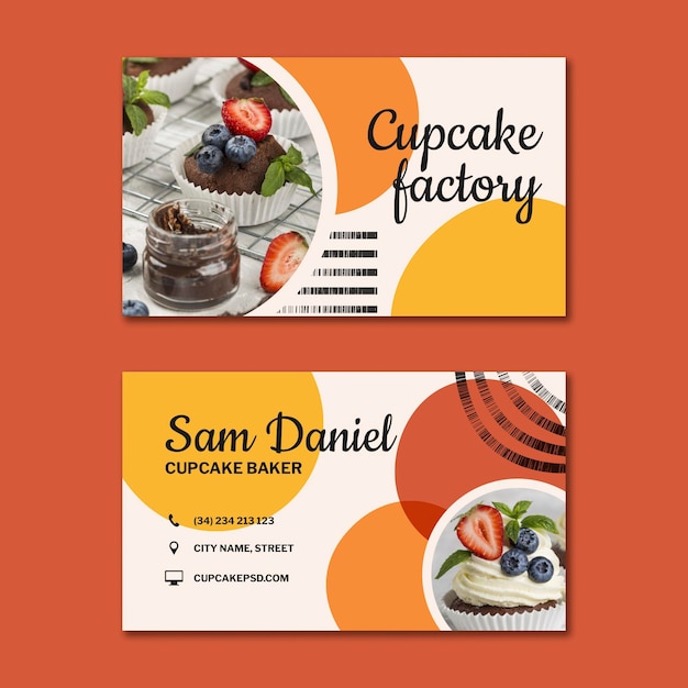 Candy double-sided horizontal business card