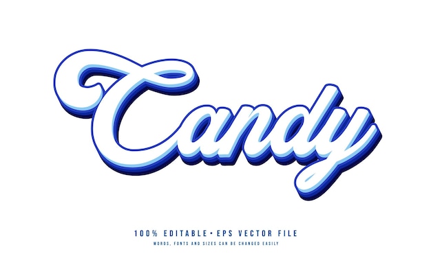 Candy editable text effect graphic style