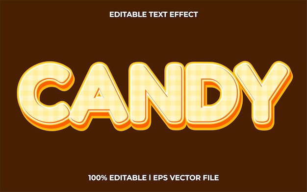 Candy editable text effect, lettering typography font style, cute 3d text for tittle