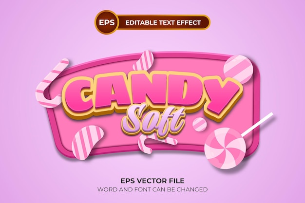 Vector candy editable text effect template