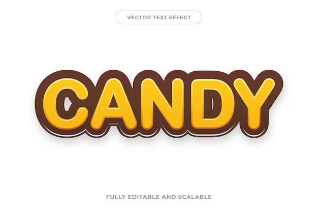 Редактируемый текстовый эффект Candy